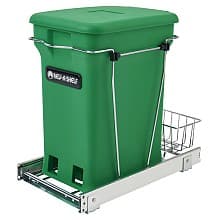 Single 24 QT Bottom-Mount Waste Container with Compo+ Container