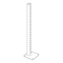 24" Base Mount Standard, Satin Zinc Finish