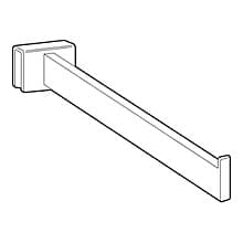 Straight Hangrod Faceout, Polished Chrome Finish