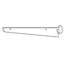 10" RV741 Shelf Bracket with Stabilizing Pin, Satin Zinc Finish