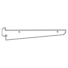 16" RV742 Shelf Bracket for Recessed Standard, Satin Zinc Finish