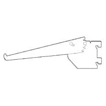 RV743 Adjustable Shelf Bracket for Recessed Standard, Satin Zinc Finish