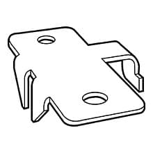 Center Shelf Rest Clip, Zinc Finish