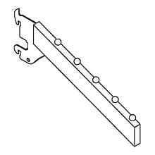 16" RVS747 Waterfall Faceout Bracket with 6 Balls, Polished Chrome