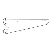 RVS767 Heavy-Duty Shelf/Hangrod Bracket, Satin Zinc/Polished Chrome