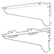 RV81 Heavy-Duty Center Wood Shelf Bracket, Satin Zinc Finish