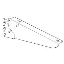 14" RV83 Standard-Duty Left Wood Shelf Bracket with Adjustable Down Slant, Satin Zinc Finish