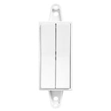 Wireless Two Zone Deco Wall Dimmer, 4", White