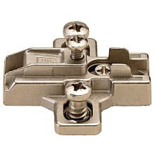 Slide-On Wing Mounting Plate with Pre-Mounted 11mm Euro Screw, Nickel-Plated