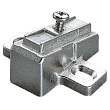 15° Slide-On Wing Mounting Plate with Wood Screw, Nickel-Plated, 18mm