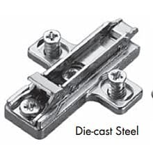 Domi 2-Cam Adjustable Wing Mounting Plate, Nickel-Plated, Screw-On, 9mm