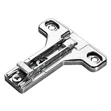 Clip-On Cam Adjustable Face Frame Mounting Plate, Nickel-Plated, Screw-On, 1mm