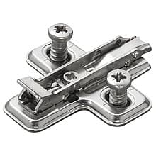 Domi Snap-On 1-Cam Mounting Plate with Euro Screw, Nickel-Plated, 0mm