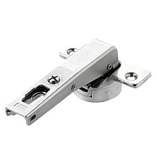 Series 100 Blind Corner 105° Opening Hinge, 45mm Boring Pattern, Silentia+ 100 Soft-Closing, Inset, Nickel-Plated, Rapido