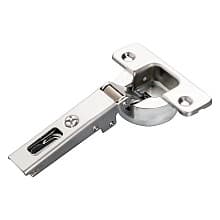 Series 100 105° Opening Hinge, 45mm Bore Pattern, Silentia+ Soft-Closing, Full Overlay, Nickel-Plated, Screw-On