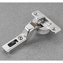 Series 100 105° Opening Hinge, 45mm Bore Pattern, Silentia+ Soft Closing, Inset, Nickel, Screw-On