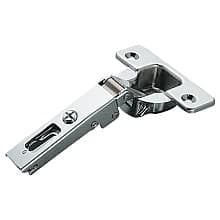 Series 200 120° Opening Hinge, 45mm Bore Pattern, Self-Closing, Full Overlay, Nickel-Plated, Dowelled