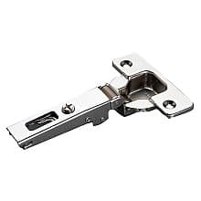 Series 200 110° Opening Hinge, 45mm Bore Pattern, Free-Swinging, 1/2" Overlay, Nickel-Plated, Dowelled