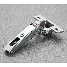 Series 200 120° Opening Hinge, 45mm Bore Pattern, Free-Swinging, 1/2" Overlay, Nickel-Plated, Dowelled