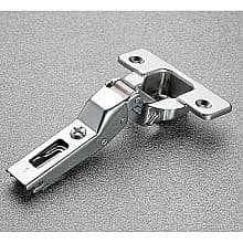 Series 200 120° Opening Hinge, 45mm Bore Pattern, Free-Swinging, Half Overlay, Nickel-Plated, Dowelled