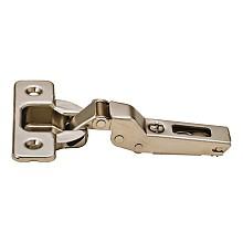 Series 200 120° Opening Hinge, 45mm Bore Pattern, Self-Closing, Full Overlay, Nickel-Plated, Dowelled