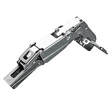 Series 200 165° Opening Hinge, 45mm Bore Pattern, Free-Swinging, Half Overlay, Nickel-Plated, Dowelled