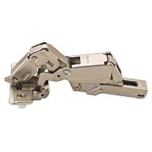 Push Series 200 165° Opening Hinge, 45mm Bore Pattern, Self-Closing, Full Overlay, Nickel-Plated, Dowelled