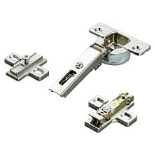 Series 700 Blind Corner 110° Opening Hinge, 45mm Bore Pattern, Silentia Soft-Closing, Inset, Dowelled