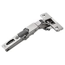 Series B 110° Opening Hinge, Push-to-Open, Full Overlay, Nickel-Plated, Screw-On