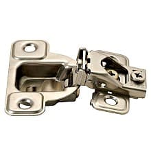 Excenthree S 106° Opening Side-Mount Face Frame Hinge, 42mm Boring Pattern, Self-Closing, 1/2" Overlay, Dowelled