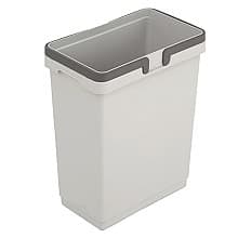 Single 11 QT Polystyrene Waste Bin with Handle, Silver Gray