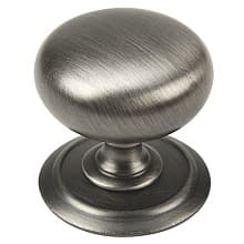 1-1/2" Backplate Knob, Distressed Nickel