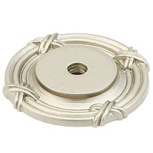 1-1/2" Versailles Knob Backplate, Satin Nickel