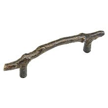 4" Cast Bronze Mountain Twig Pull, Antique Bronze