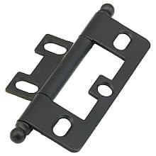 3" Non-Mortise Ball Tip Hinge, Flat Black