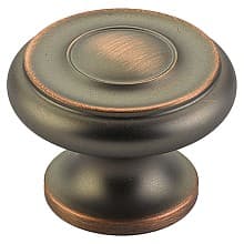 1-1/2" Traditional Cabinet Knob, Aurora Bronze