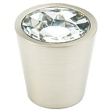 1-1/16" Stargaze Cylinder Clear Cabinet Knob, Satin Nickel