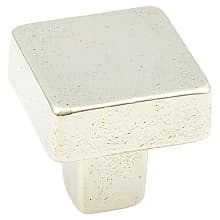 1-1/4" Vinci Square Cabinet Knob, Polished White Bronze