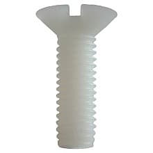 M6 x 1mm Nylon Slotted Plastic Screw