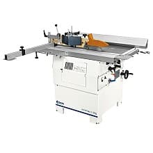 Minimax Single-phase 2.5Hp (x3) 3.5' Combination machine 10&Prime; main blade w/10&Prime; Tersa cutterblock, 1.25&Prime; shaper spindle, outrigger, wheels for movement