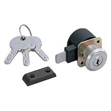 Cam Lock for Wood Doors, Nickel, Master Key/Keyed Alike/Keyed Different