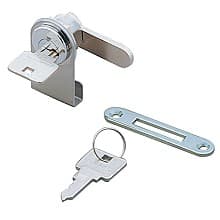 2100 Disc Tumbler Glass Door Lock, Nickel, Keyed-Alike