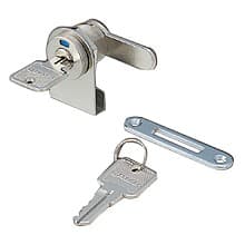 2200 Glass Door Lock with Indicator, Master Key/Keyed Alike/Keyed Different, Nickel