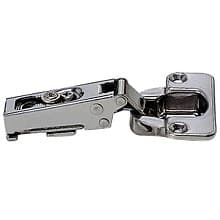 100° Opening Standard Euro Hinge, 45mm Boring Pattern, Free-Swinging, 19mm Overlay, Stainless Steel, Screw-On