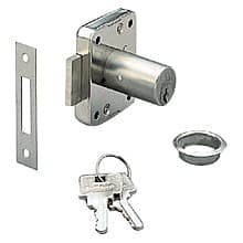 Deadbolt Cabinet Lock, Satin Nickel, Keyed Alike/Keyed Different