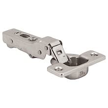 105° Opening Concealed Hinge, Self-Closing, Free-Swinging, 14mm Overlay, Nickel, Screw-On