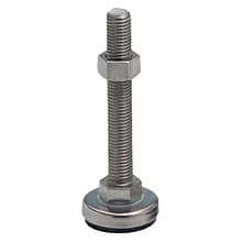 50mm Leveling Glide With Rubber Pad, Polished Stainless Steel