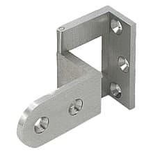 AHS-24 Overlay Door Angle Hinge, Satin Nickel