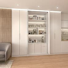 ST20-D10L-Type Overlay/Soft Closing Pocket Door System, Use 4 Slides