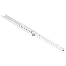 Low Profile Drawer Slide with 27lb. Capacity, Side Mount, 3/4 Extension, Anodized/Plain, 12-5/8"